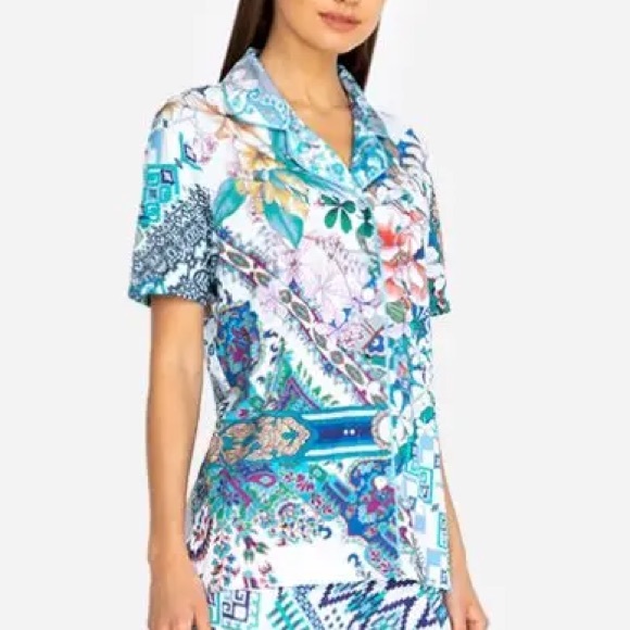 NWT Johnny Was short sleeve Sleep Shirt M - Picture 5 of 5